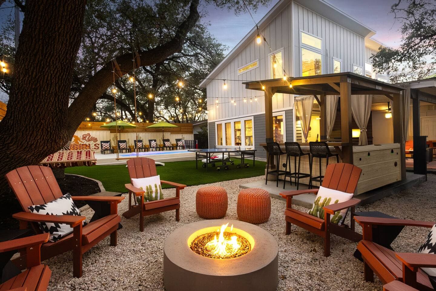 luxury resort-style backyard